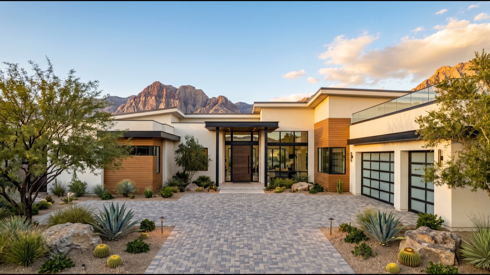Water-smart desert landscaping and refreshed curb appeal on a Las Vegas home