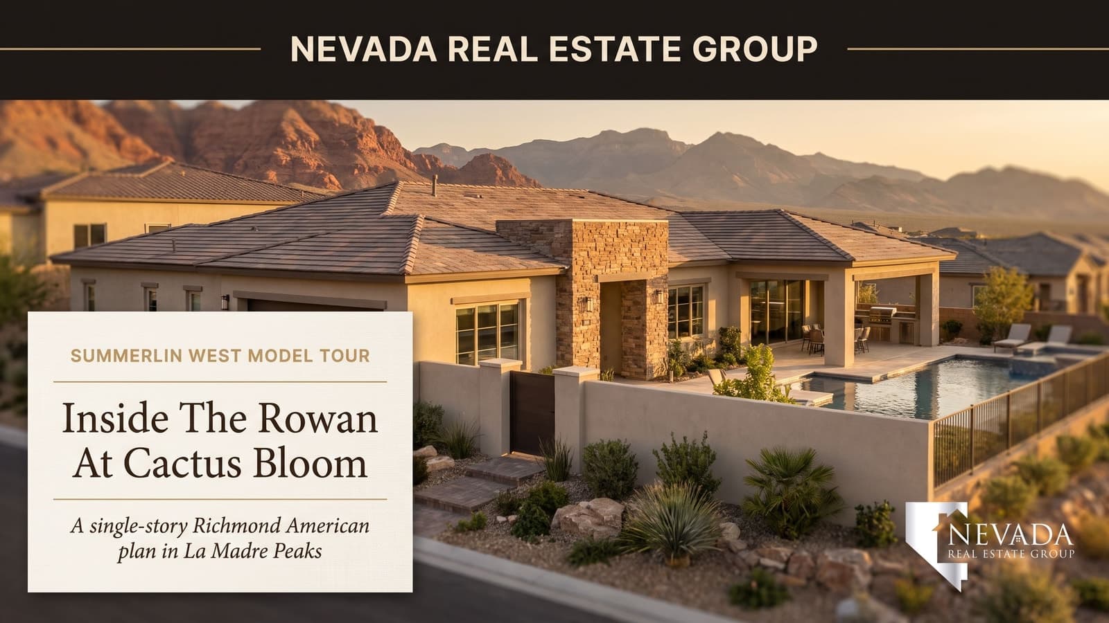 Richmond American Rowan at Cactus Bloom: Touring a Single-Story Summerlin West Plan